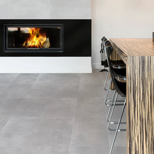 Concrete Grey Matt Porcelain Wall and Floor Tiles 30x60cm - Metro Tiles