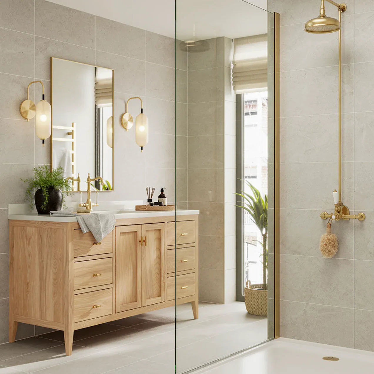 Alpine Matt Beige Stone Wall and Floor Tiles 60x30cm - Metro Tiles