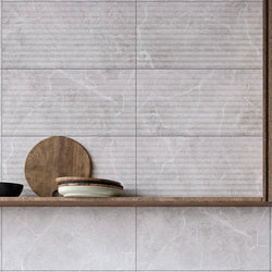 Palermo Light Grey Marble Gloss Decor 60x30cm - Metro Tiles