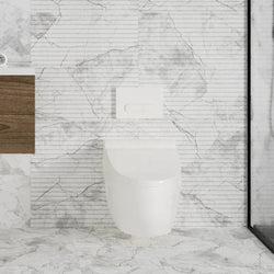 Palermo White Marble Gloss Decor 60x30cm - Metro Tiles