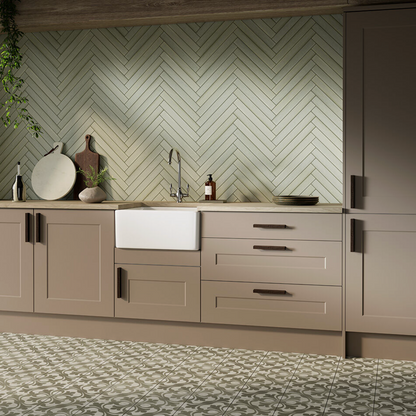 Dwell Mediterranean Sage Matt Wall Tile 5x40cm