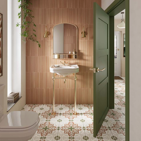 Dwell Mediterranean Orange Matt Wall Tile 5x40cm