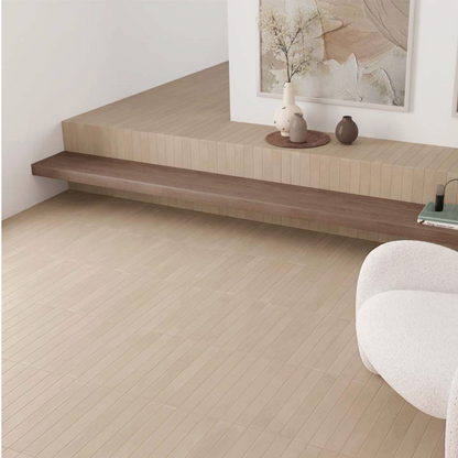 Dwell Mediterranean Cream Matt Wall Tile 5x40cm