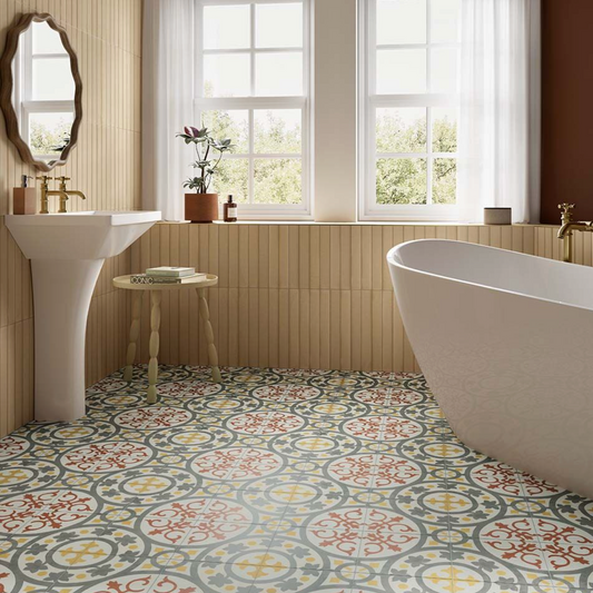 Dwell Mediterranean Golden Clay Matt Wall Tile 5x40cm