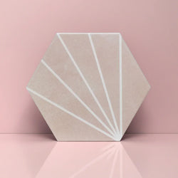 Palm Springs Pink Hexagon Tiles 23.2x26.7cm - Metro Tiles
