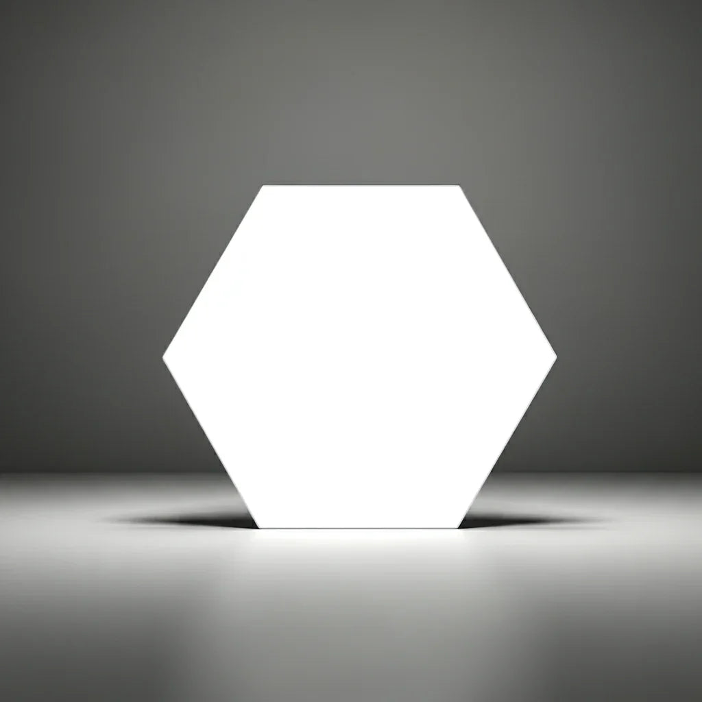 Hexagon White Matt Floor And Wall Tiles 23x27cm - Metro Tiles