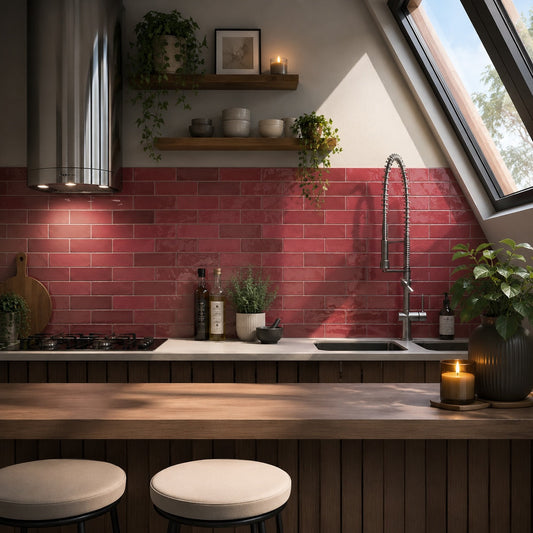Artesano Burgundy Wall Tiles 6.5x20cm