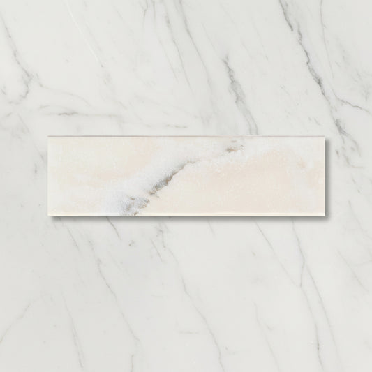 Chelsea Cream Marble Porcelain Wall Tile 6x25cm