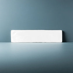 Cotswold Snow White Gloss Handmade Effect Wall Tiles 7.5x30cm - Metro Tiles