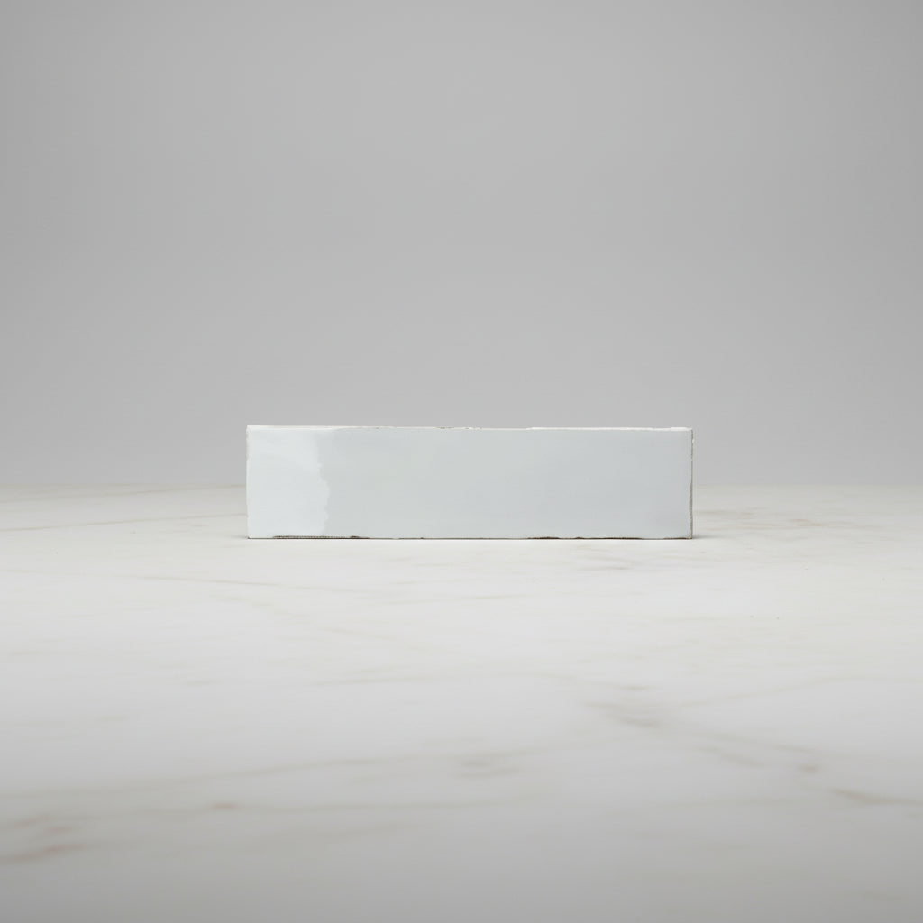 Dorset White Gloss Ceramic Wall Tiles 7.5x30cm