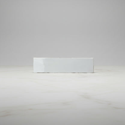 Dorset White Gloss Ceramic Wall Tiles 7.5x30cm