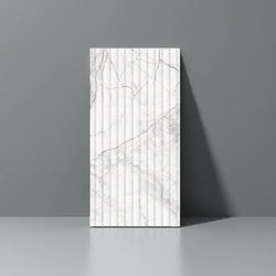 Palermo White Marble Matt Decor 60x30cm - Metro Tiles