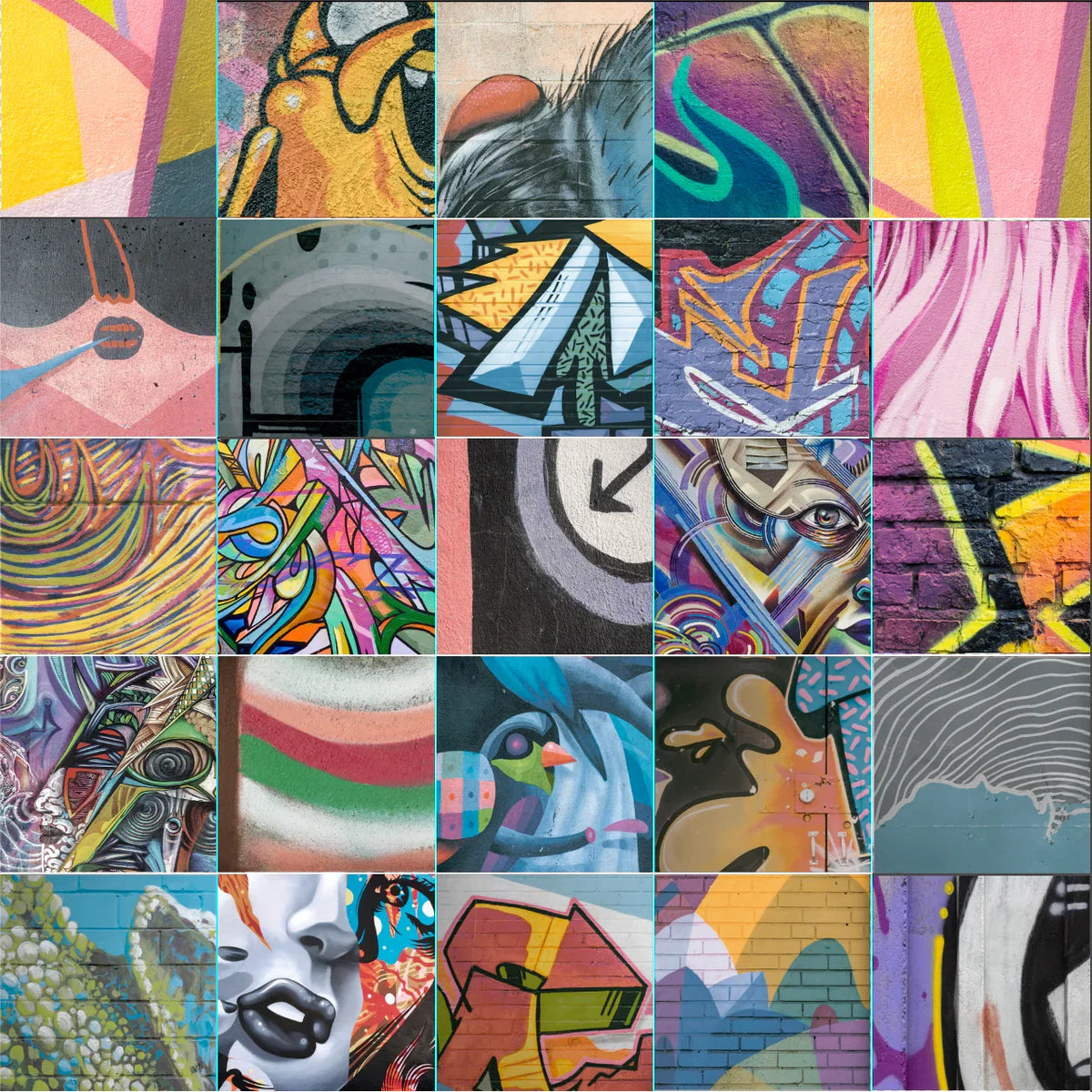 Graffiti Funky Tile 20x20cm – Metro Tiles
