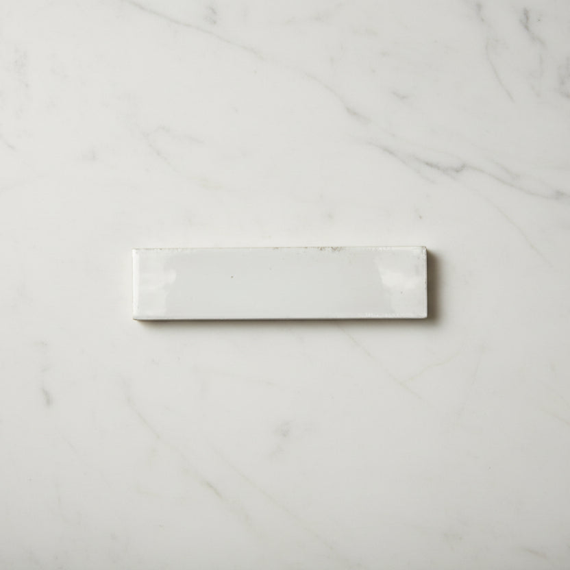 Lume White Wall And Floor Tiles 6x24cm