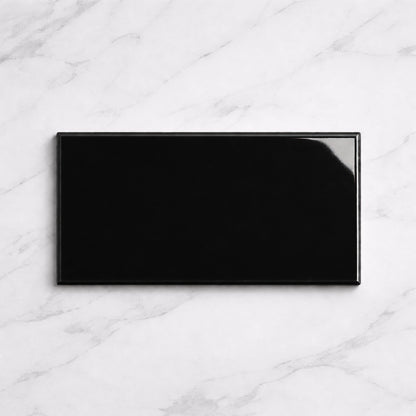 Metro Black Flat Gloss 10x20cm