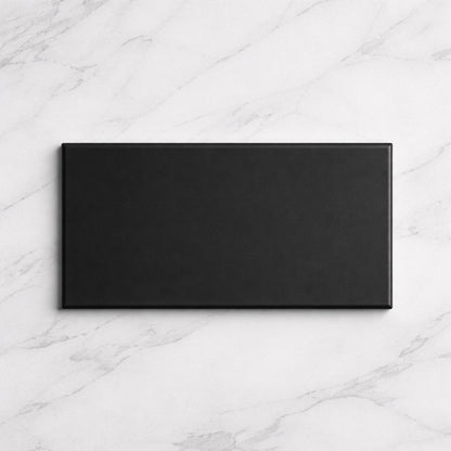 Metro Black Matt Flat 10x20cm Tiles