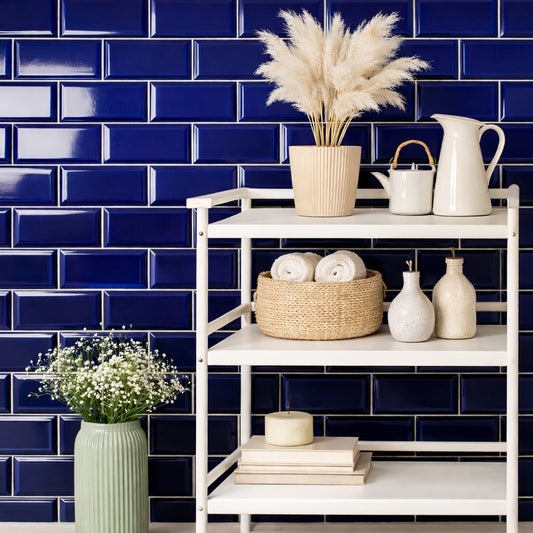 Metro Cobalt Blue Tiles 10x20cm