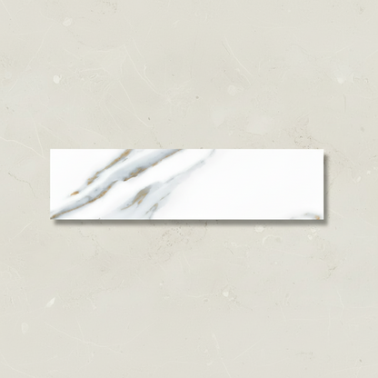 Metro Gold Marble Brick 7.5x30cm