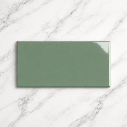 Metro Sage Flat Gloss 10x20cm