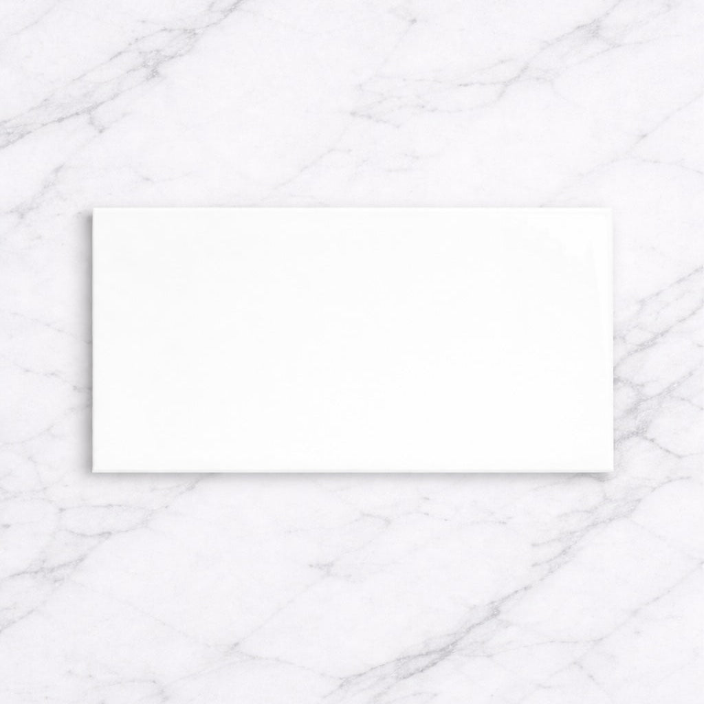 Metro White Flat Gloss 10x20cm
