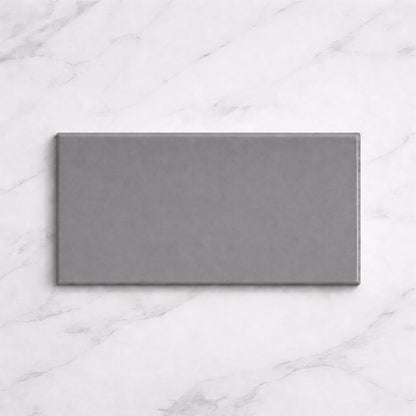 Metro Mid Grey Flat Matt 10x20cm