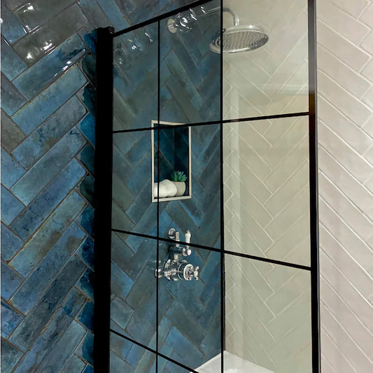 Verona Ink Blue Ceramic Wall Tiles 7.5x30cm