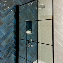 Verona Ink Blue Ceramic Wall Tiles 7.5x30cm