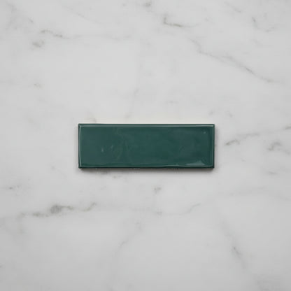 Old English Green Viridian Wall Tile 20x6.5cm