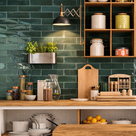 Opal Emerald Gloss Wall TIles 7.5x30cm