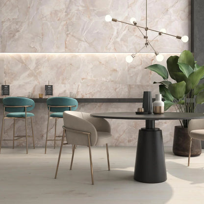 Onyx Large Marble Pink Wall and Floor Tiles 120x60cm - Metro Tiles