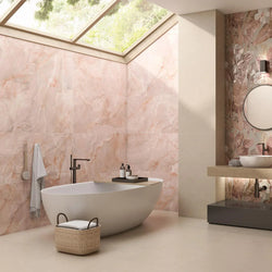 Onyx Large Marble Pink Wall and Floor Tiles 120x60cm - Metro Tiles