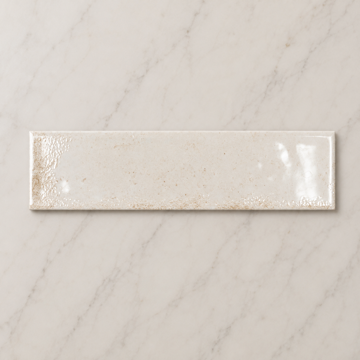 Rio Coconut White Gloss Wall Tiles 7.5x30cm