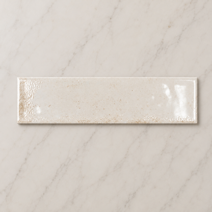 Rio Coconut White Gloss Wall Tiles 7.5x30cm