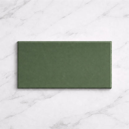 Metro Sage Green Flat Matt 10x20cm