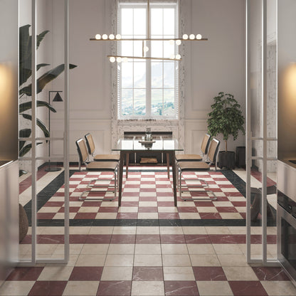 Chelsea Cream Marble Porcelain Floor Tile 25x25cm