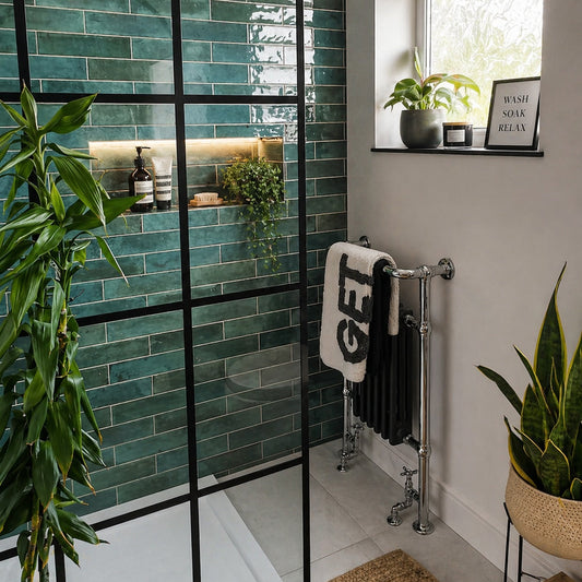 Verona Forest Green Ceramic Wall Tiles 7.5x30cm