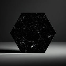 Hexagon Nero Black Marble Wall And Floor Tiles 23x27cm - Metro Tiles