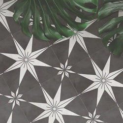 Black Star Night Patterned Wall And Floor Tiles 20x20cm - Metro Tiles