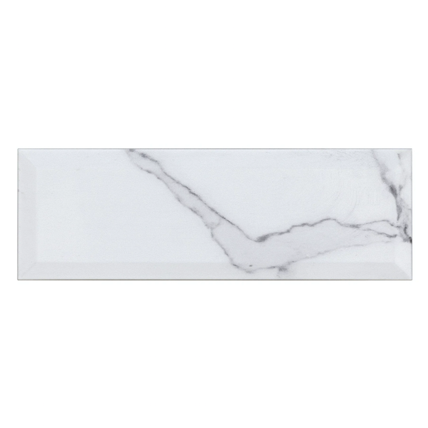 Carrara Marble Metro XL Gloss Wall Tiles 10x30cm