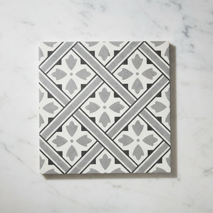 Flossie Grey Feature Tiles 33x33cm - Metro Tiles