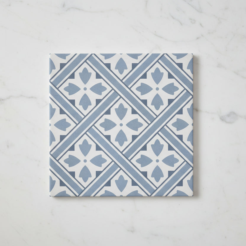 Flossie Blue Feature Tiles 33x33cm - Metro Tiles