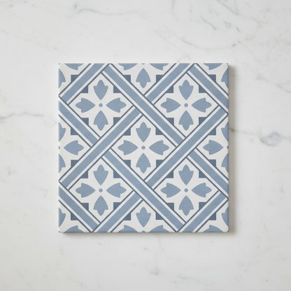 Flossie Blue Feature Tiles 33x33cm - Metro Tiles