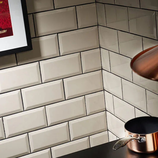 Metro Cream Gloss Wall Tiles 10x20cm - Metro Tiles