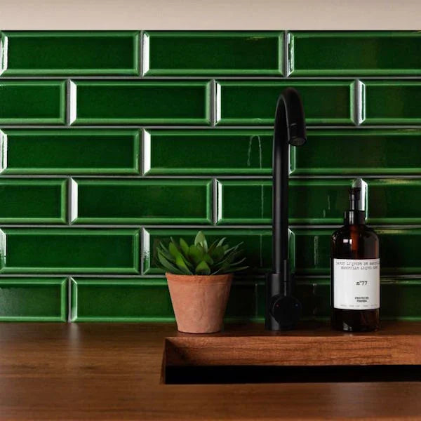New York Metro Crackle Victorian Green Wall Tiles