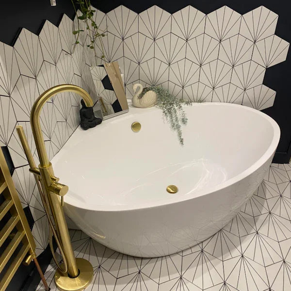 Palm Springs White Hex Tiles 21.5x25cm - Metro Tiles