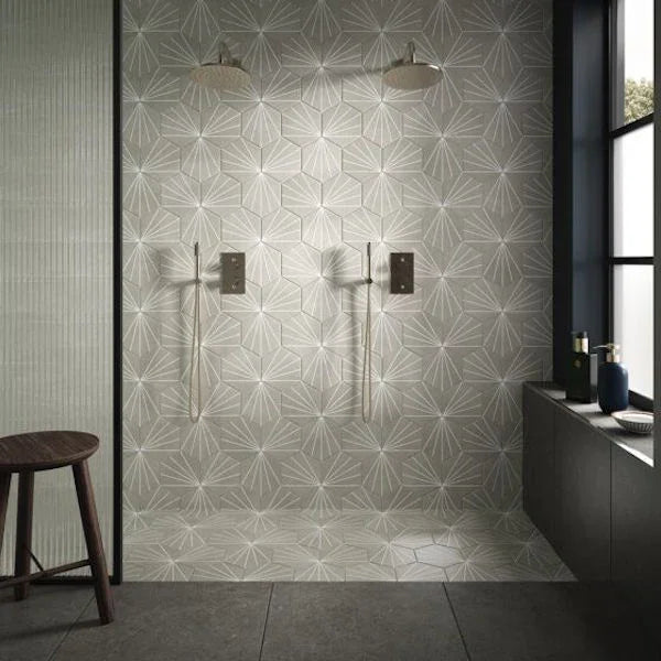 Palm Springs Grey Hexagon Tiles 23.2x26.7cm - Metro Tiles