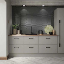 Picket Charcoal Grey Gloss Wall Tiles - Metro Tiles