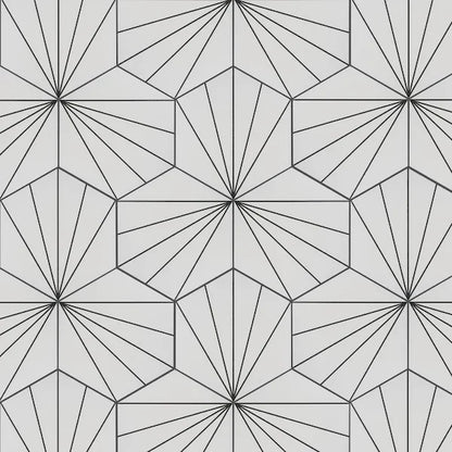 Palm Springs White Hex Tiles 21.5x25cm - Metro Tiles