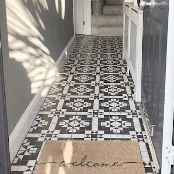 Avignon Geometric Patterned Floor Tiles 31.6x31.6cm - Metro Tiles