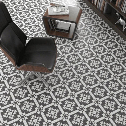Avignon Geometric Patterned Floor Tiles 31.6x31.6cm - Metro Tiles